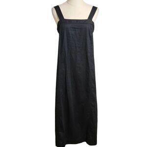 Madewell Black Linen Blend Overall Jumper Maxi Dress